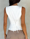ANIYA KEYHOLE TOP WHITE