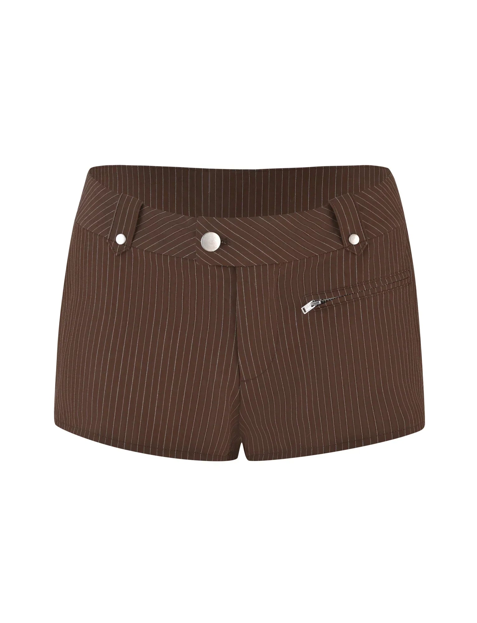ANTONELLA SHORT BROWN CHOCOLATE CHOCOLATE PINSTRIPE