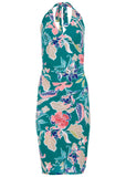 Halter Wrap Dress Paradise Floral