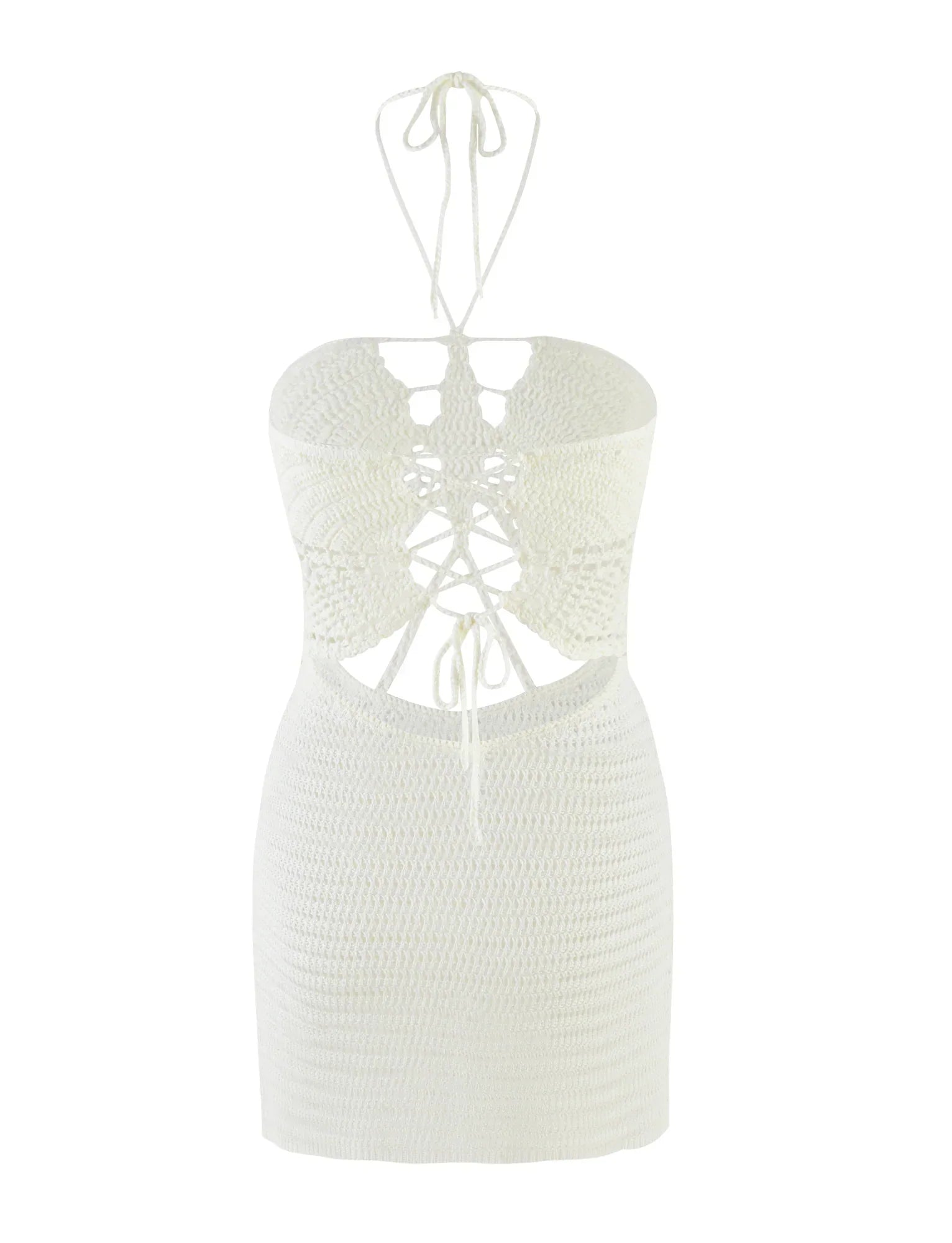 AZADI MINI DRESS WHITE CREAM WHITE
