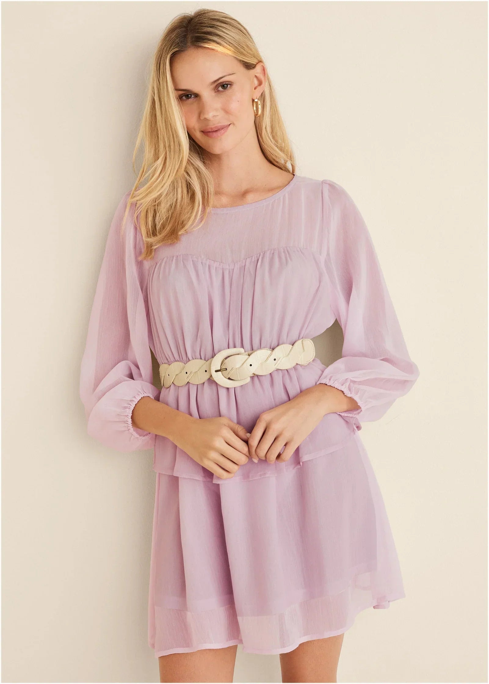 Sheer Beauty Mini Dress Lilac