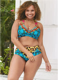 High Waist Bikini Bottom Jungle Party