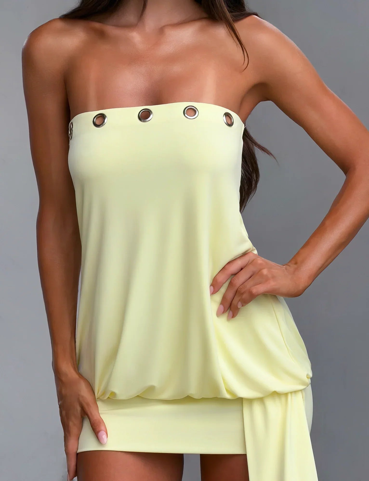 RAVENNA MINI DRESS BUTTER YELLOW