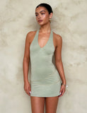 OPELI DRESS GREEN GREEN SPARKLE