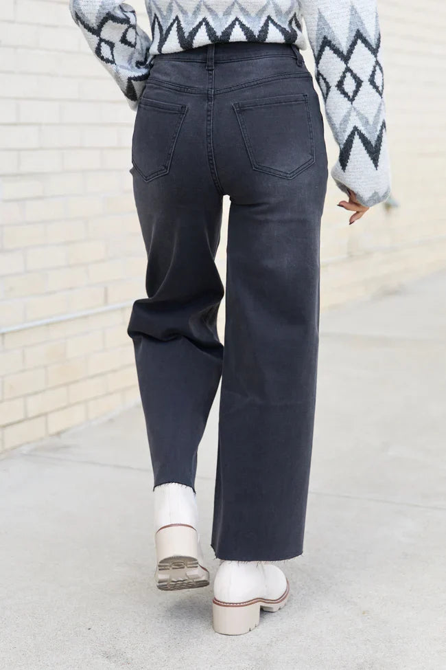 My Favorite Black Wide Leg Jeans