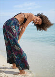 Palazzo Cover Up Pant Tropical Leaves