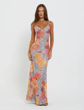 JULIANNA DRESS MULTI LEOPARD ORANGE LEOPARD