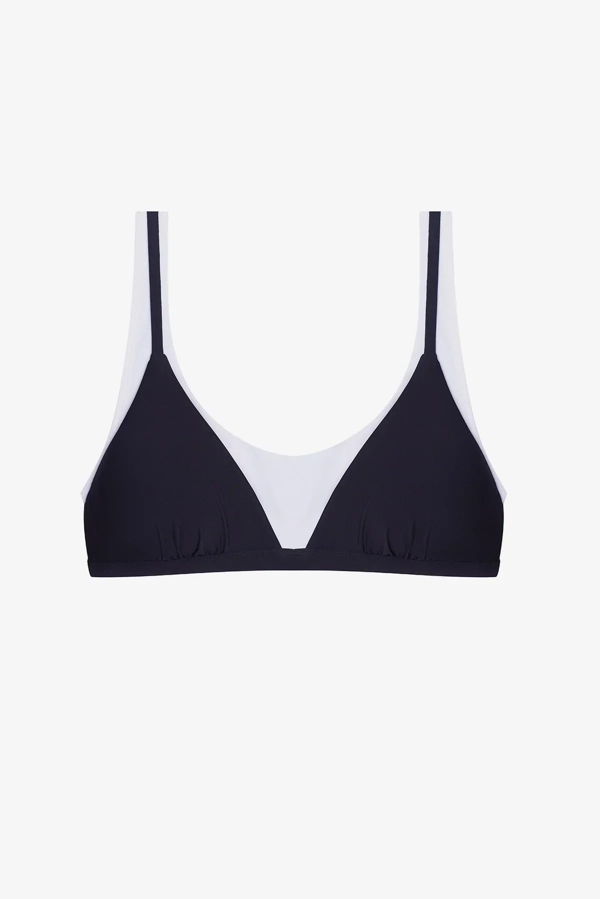 Drift Bra Black White Layered Solids