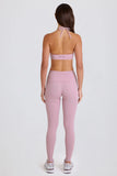 Foldover Mid Rise Stirrup Leggings in Mauve