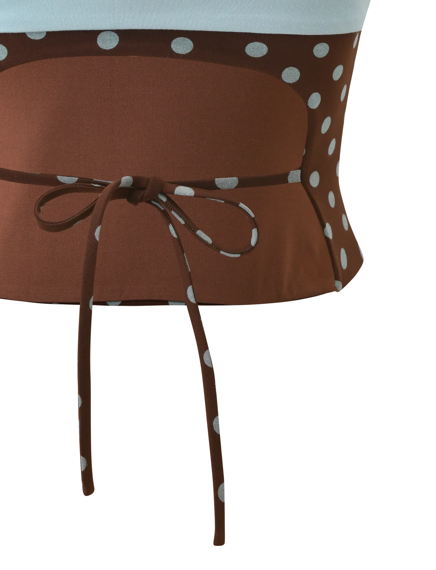 IMOGEN TUBE TOP BROWN AND BLUE POLKA DOT