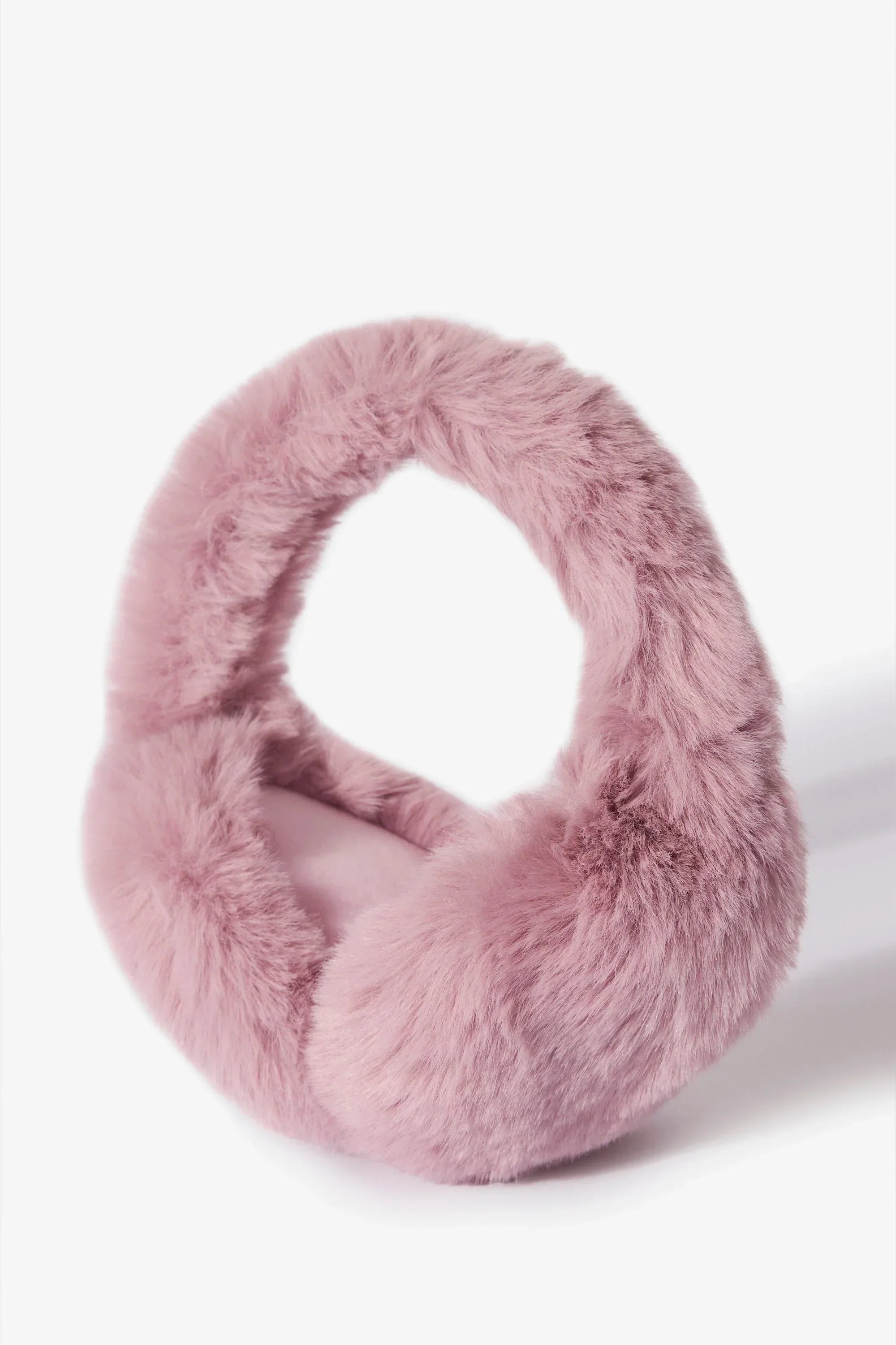 Faux Fur Earmuffs in Powder Pink