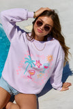 Sun Rays And Lazy Days Purple Graphic Sweatshirt
