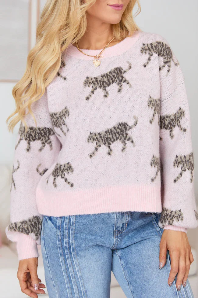 Reign Pink Cheetahs Pullover FINAL SALE