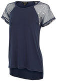 Foil Star Tee Navy Silver