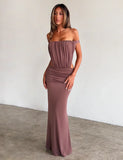 IOLLA STRAPLESS MAXI DRESS MOCHA