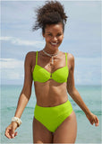 High Waist Bikini Bottom Lime