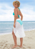 Twist Front Mesh Cover Up White