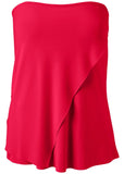 Classic Bandeau Tankini Top Red Hot