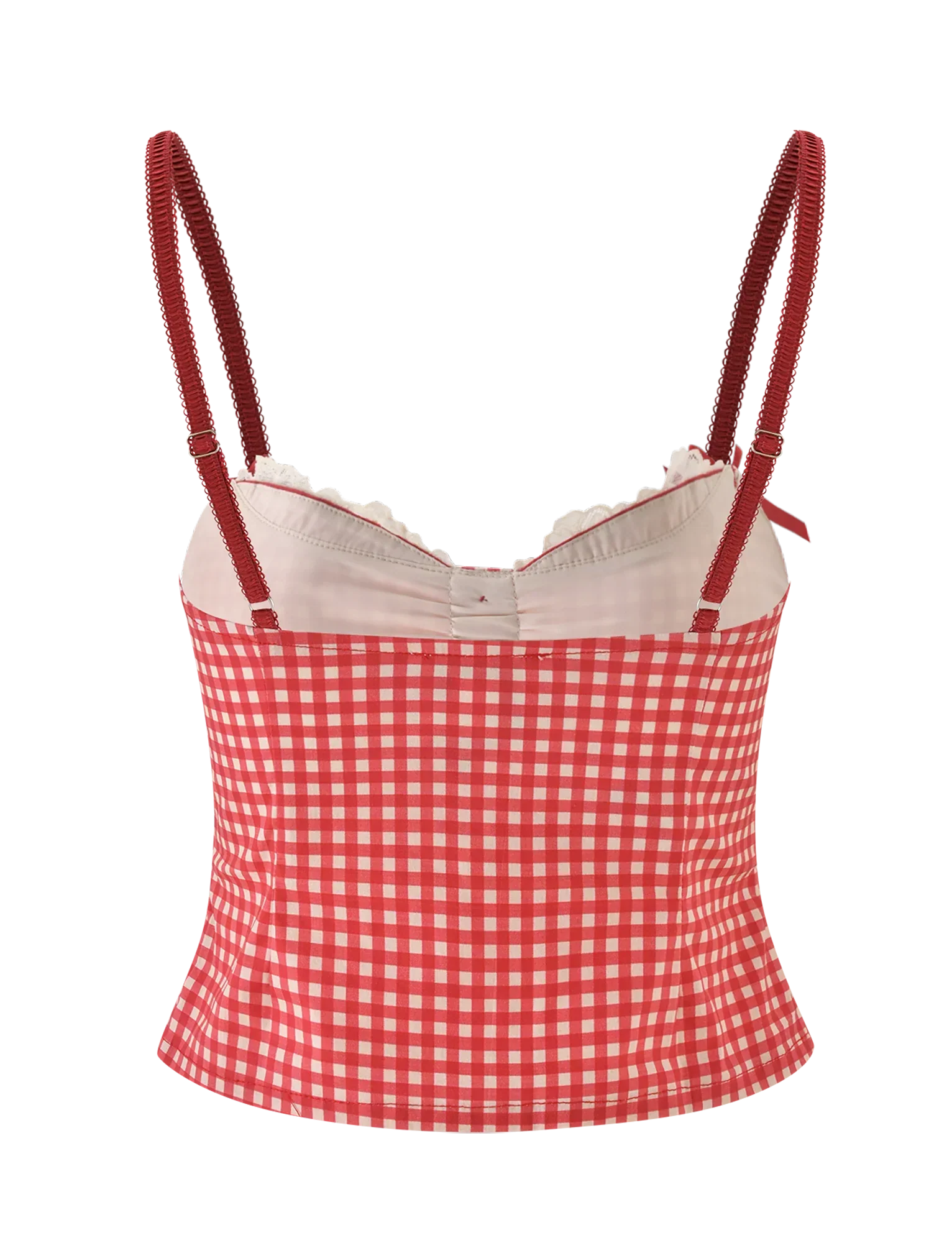 EMMALINE BUSTIER RED GINGHAM