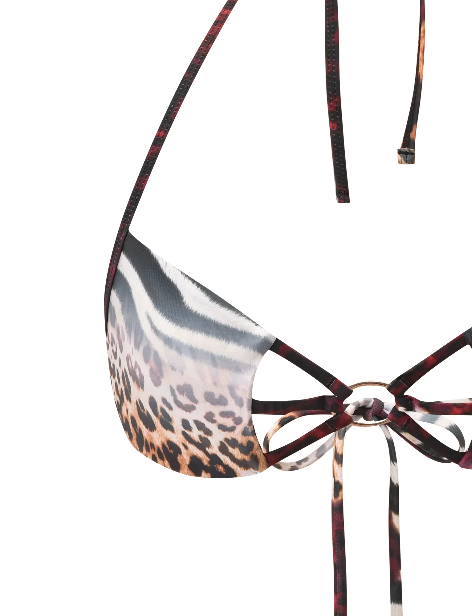 SHARLI BIKINI TOP MIXED ANIMAL PRINT