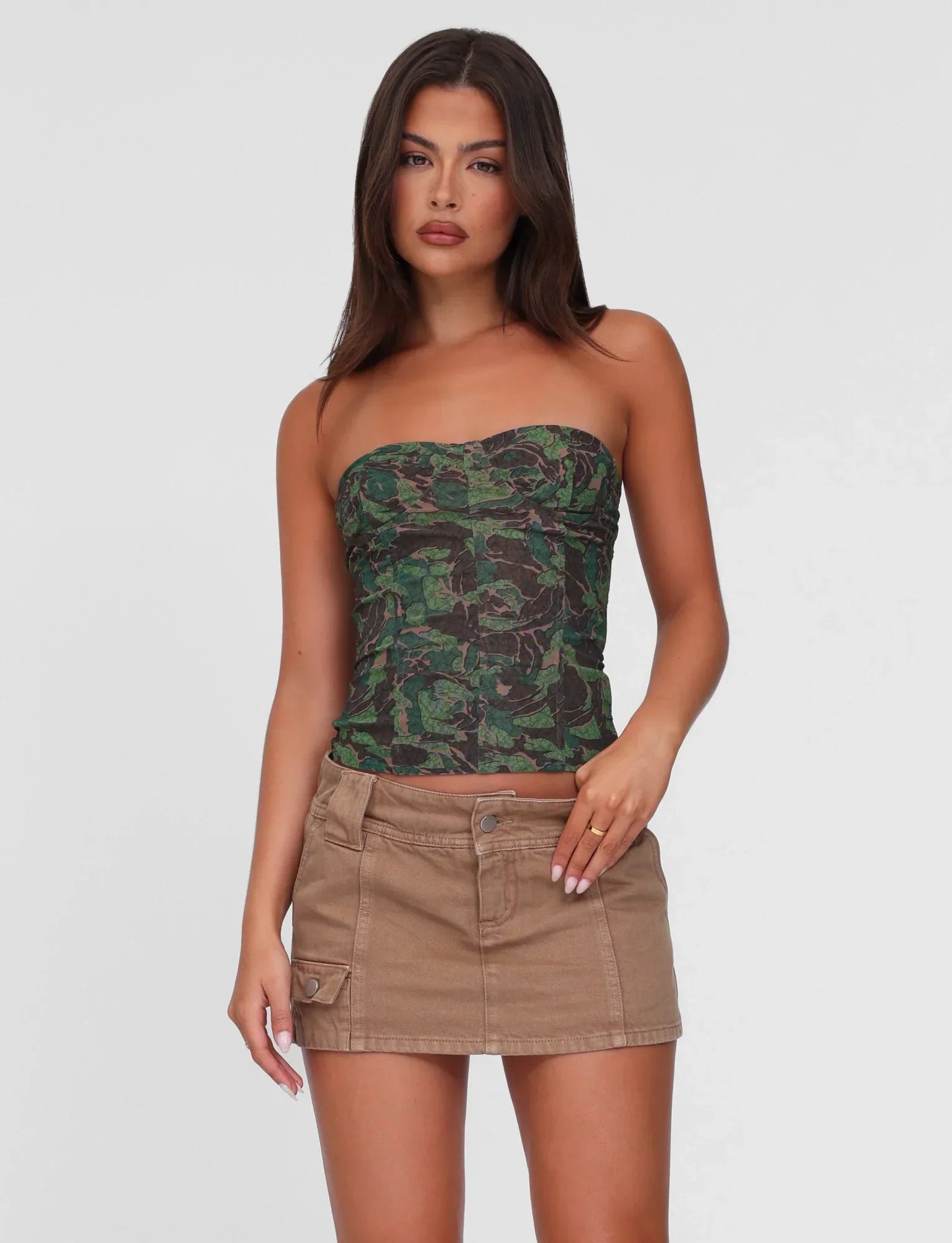 ZELIE MINI SKORT NEUTRAL SANDBLAST WASHED TAN