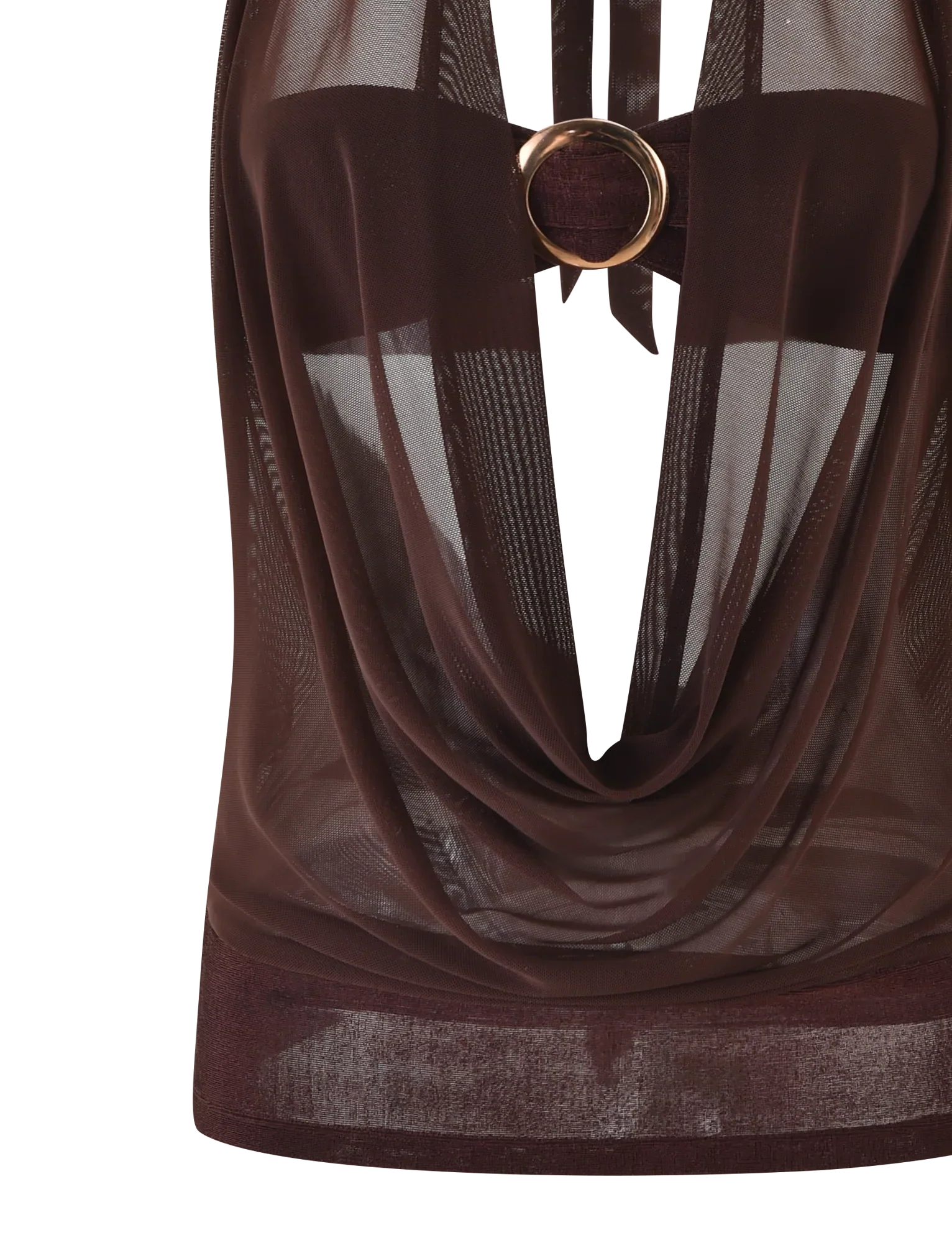 MAKENA TWO PIECE TOP BROWN CHOCOLATE