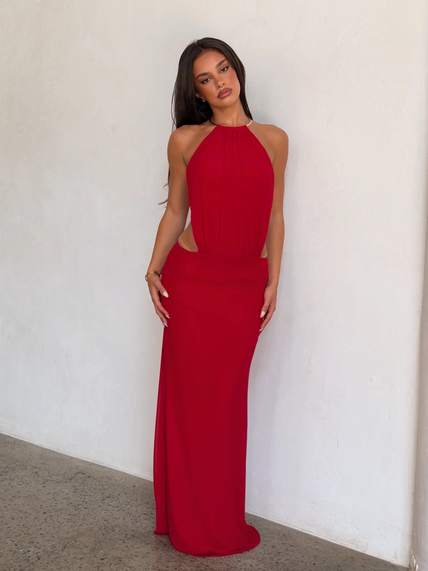 EVANNA MAXI DRESS RED