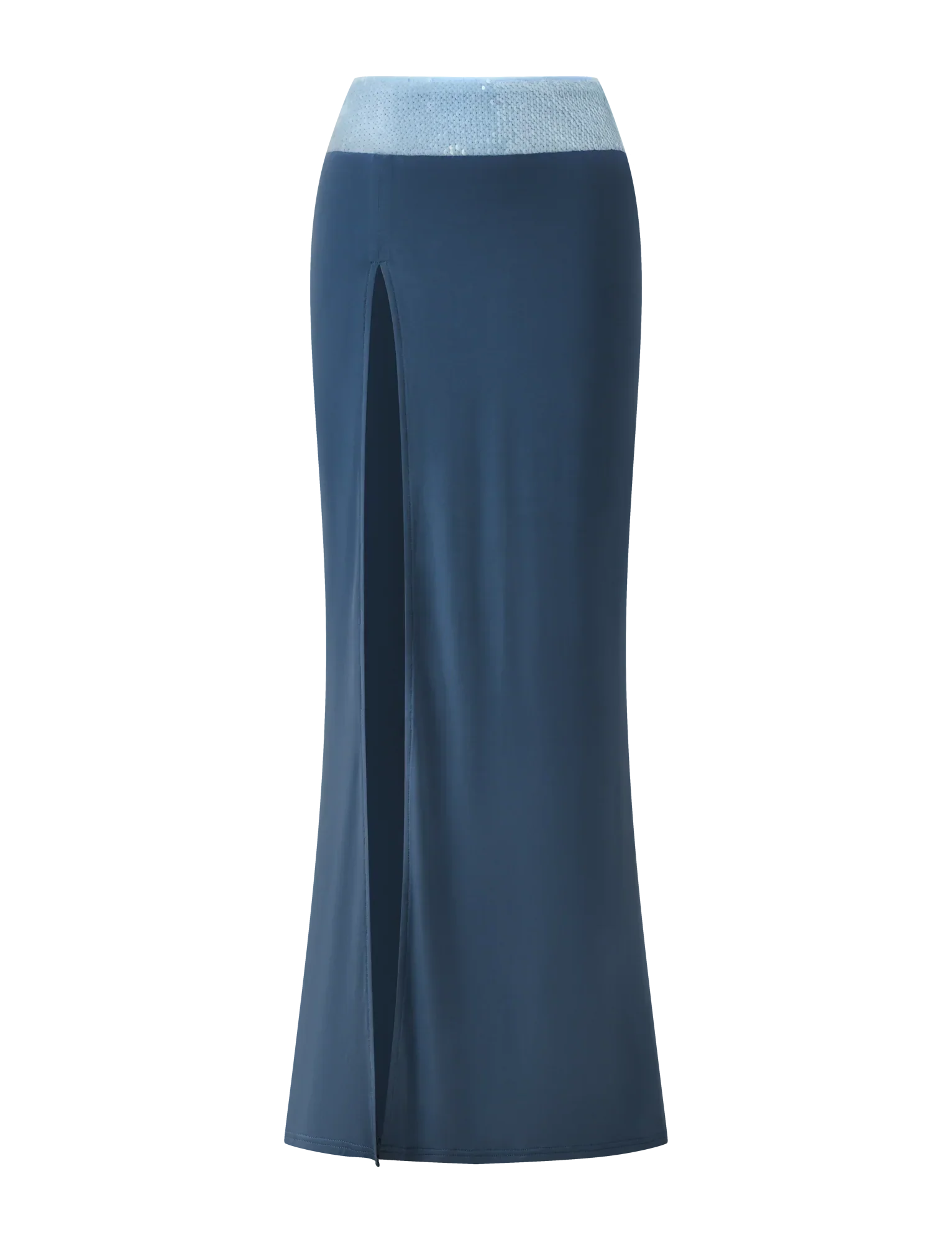 THARA MAXI SKIRT SLATE BLUE