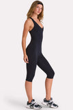 Soft Active Capri Jumpsuit in Black