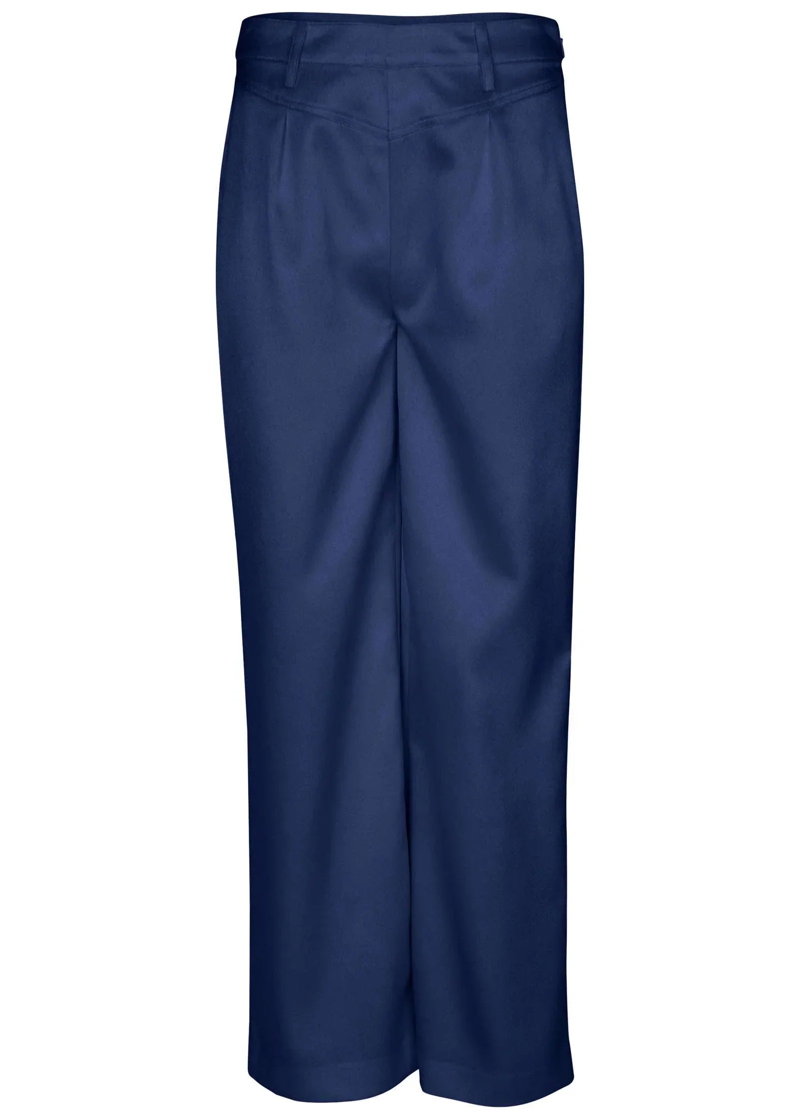 Shiny Satin Pant Dark Blue