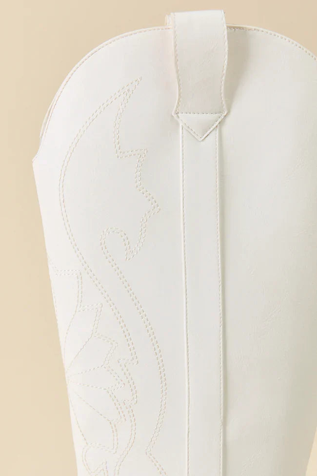 Shania White Cowboy Boots