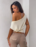 TYLA SLEEVELESS KNIT TOP CREAM