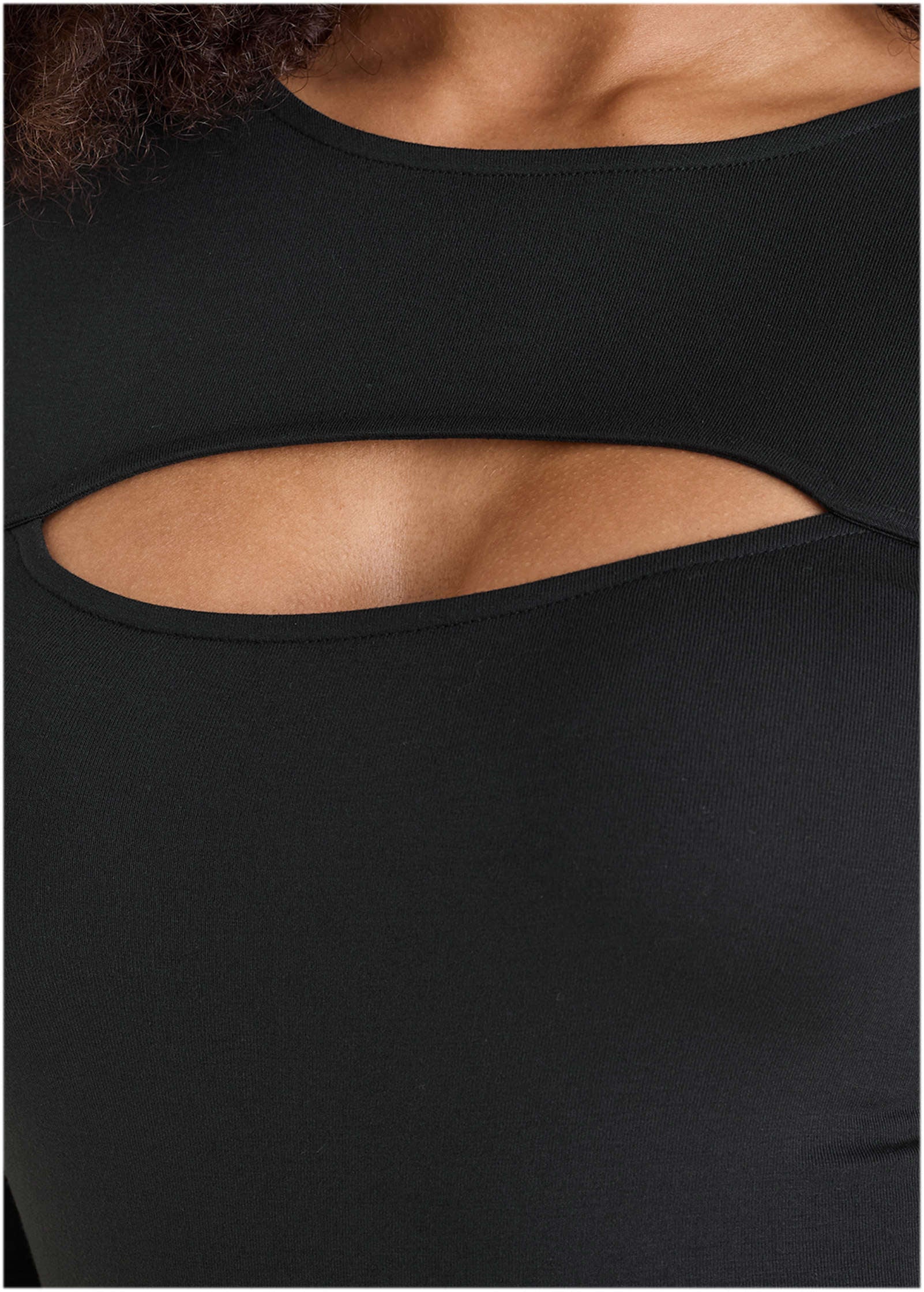 Front Cut Out Maxi Dress Jet Black