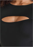Front Cut Out Maxi Dress Jet Black