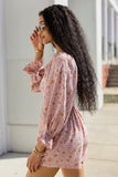 Millie Pink Floral Smocked Top Romper