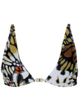 Beaded Triangle Bikini Top Butterfly Cheetah