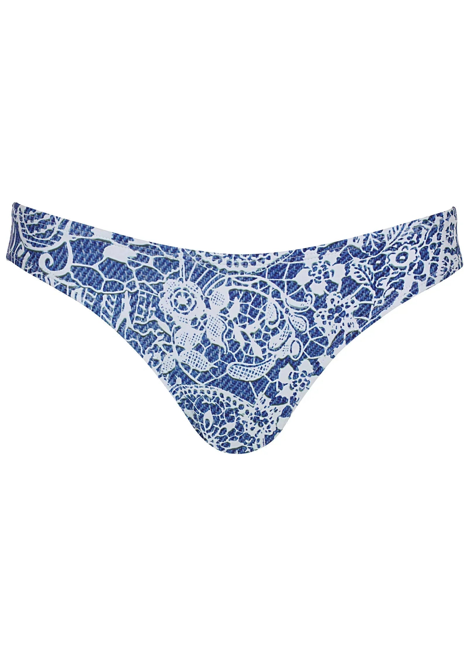 Bali Moderate Bikini Bottom Denim Anglaise Paisley