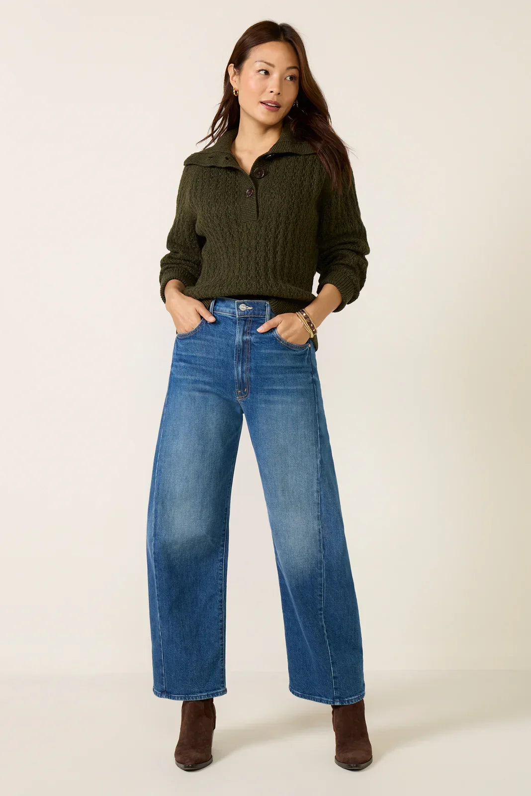 Bridget Half Button Sweater