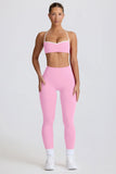 Soft Active Mid Rise Leggings in Baby Pink