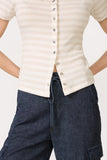The Knit Stripe Button Tee