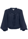 Tassel Long Sleeve Top Navy