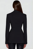 Structured Double Breasted Blazer in Black