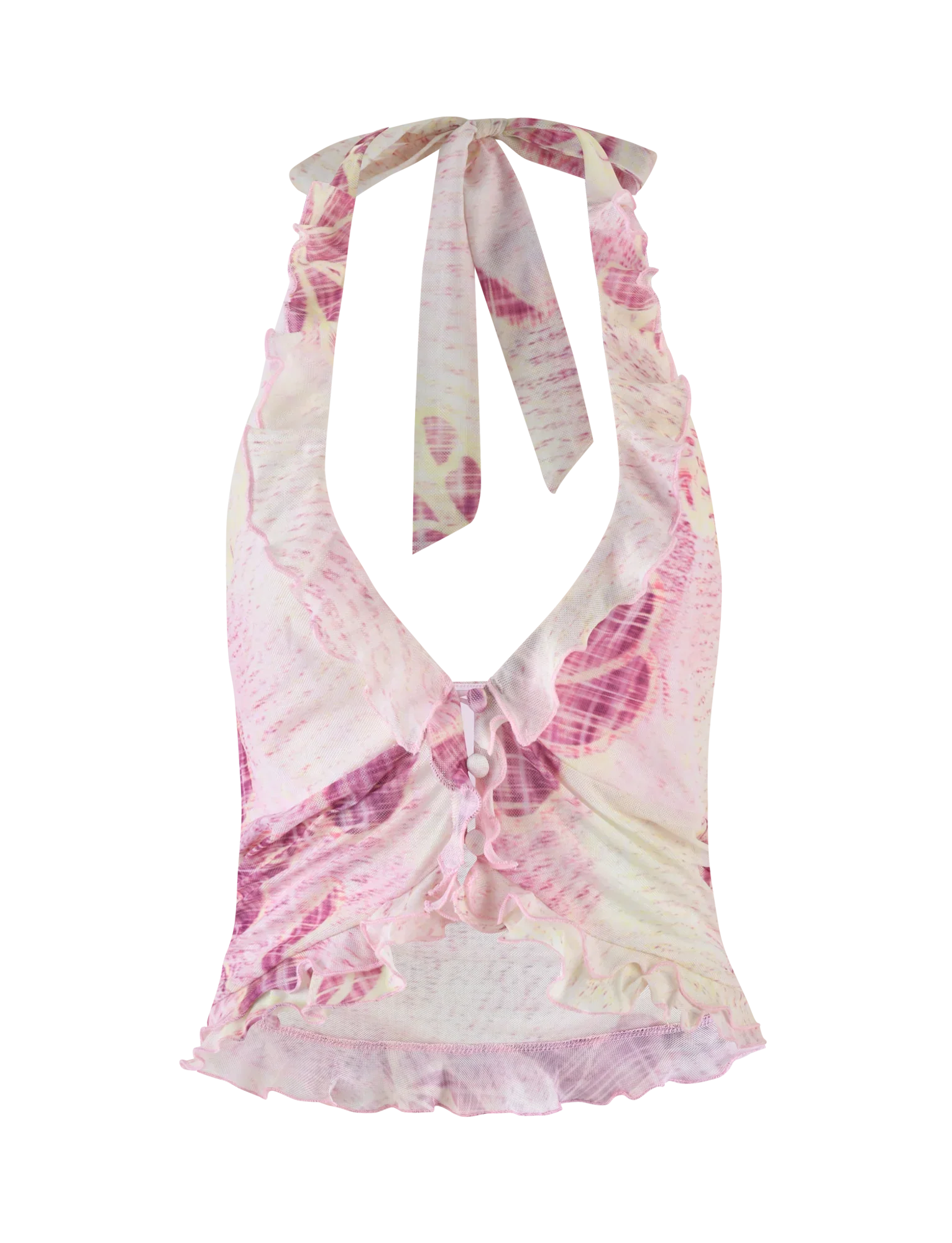 DALILA TOP GRUNGE FLORAL MAGENTA