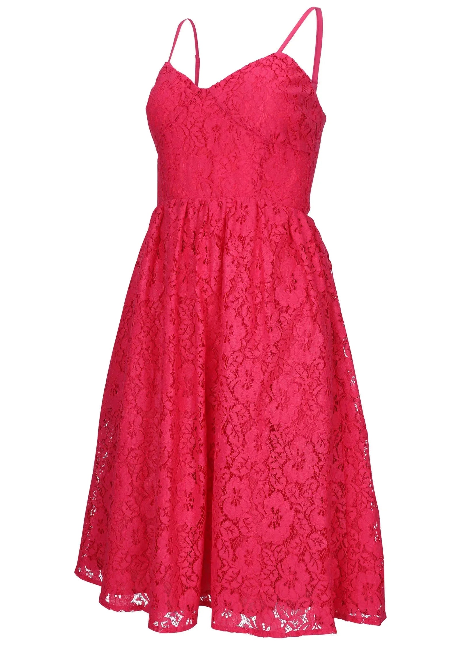 Lacquered Lace Midi Dress Azalea
