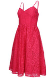 Lacquered Lace Midi Dress Azalea