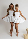 Lift You Up A Line Mini Dress White