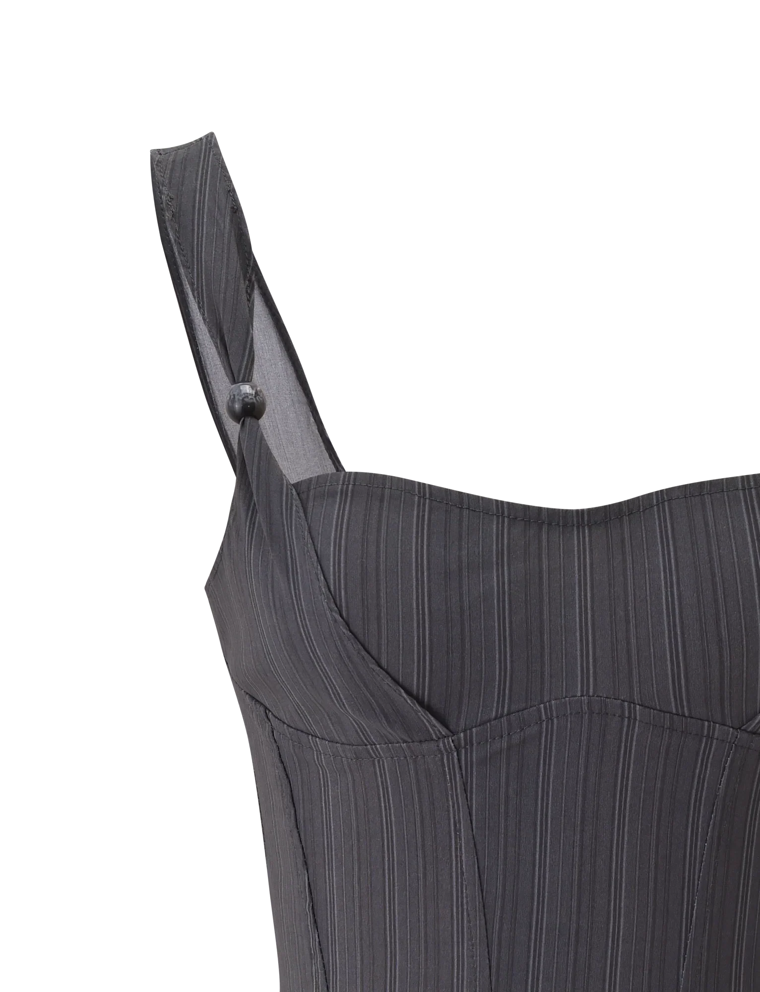 KITTIE CORSET GREY STRIPE