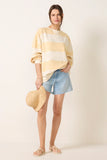 Classic Stripe Crew Wide Sweatshirt