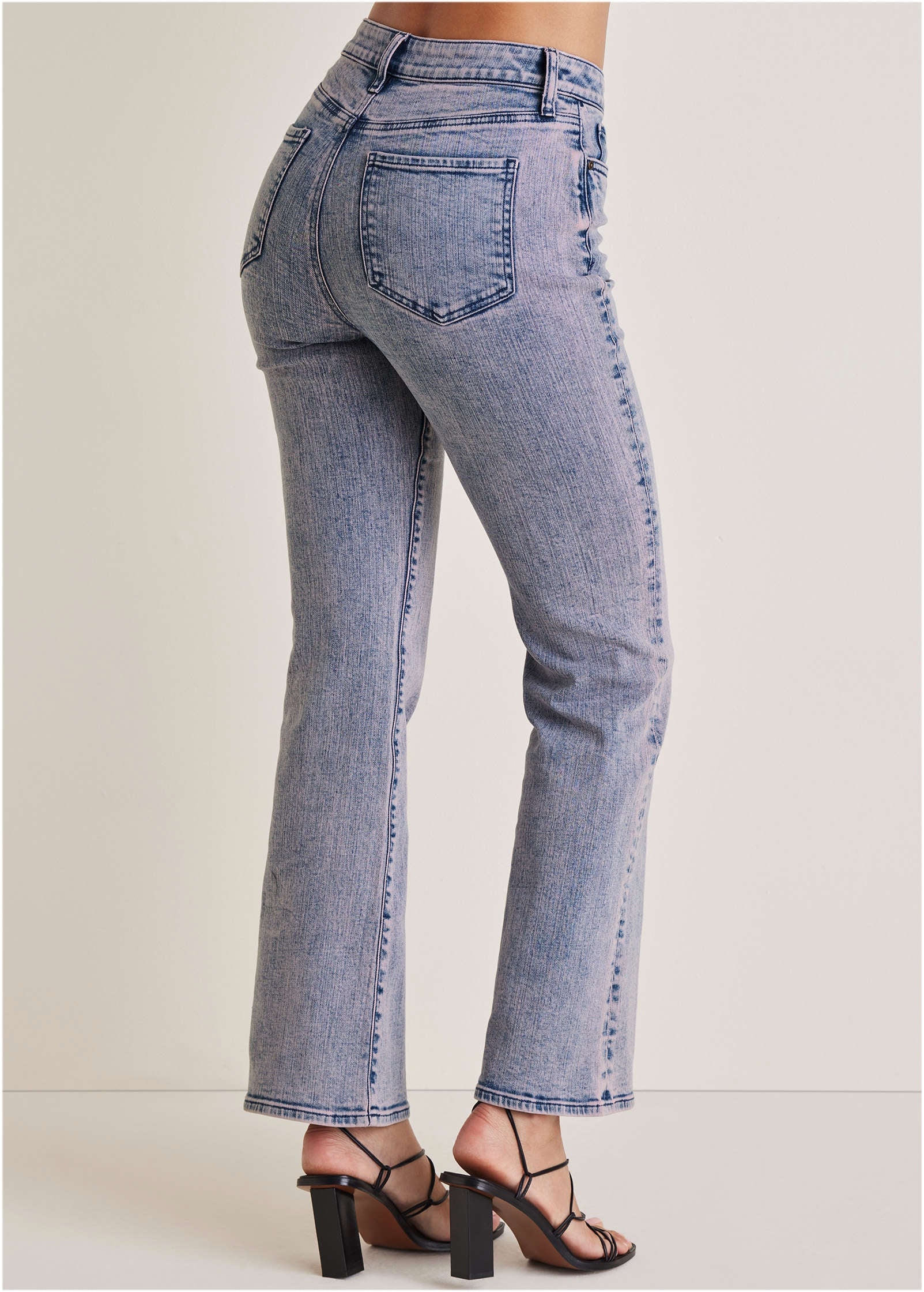 Penelope Modern Flare Jeans Purple Acid Wash