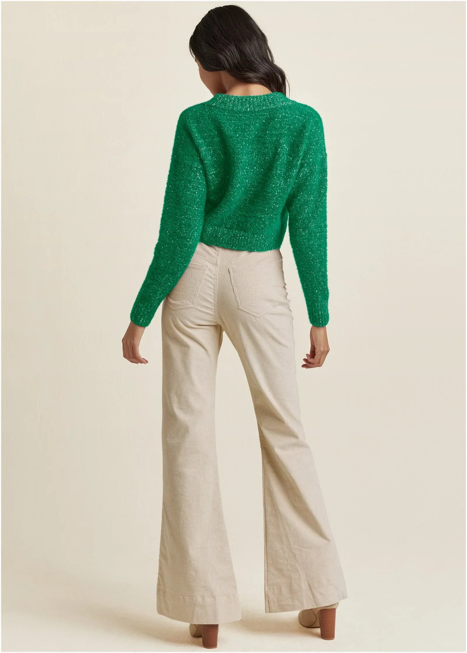 V Neck Sweater Emerald